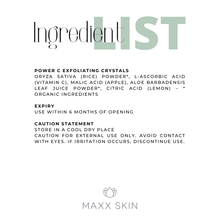 Load image into Gallery viewer, POWER C EXFOLIATING CRYSTALS